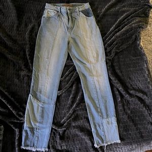 Joe’s Jeans pattern high waisted frayed skinny jeans sz 27